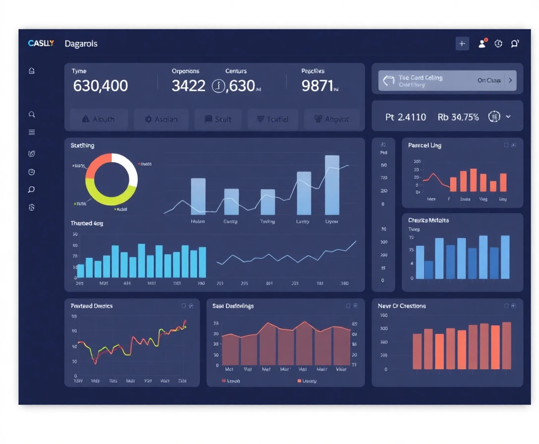 Dashboard analytique avec graphiques et KPIs